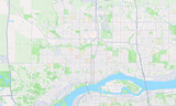 Fototapeta Mapy - Davenport Iowa Map, Detailed Map of Davenport Iowa