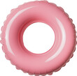 Top view of a pink swimming tube isolated.