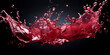 Red wine splash, close up Fluid dynamics simulation, capturing the graceful flow of blood through a complex circulatory system.