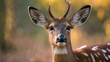 Sticker - Close up young brown deer