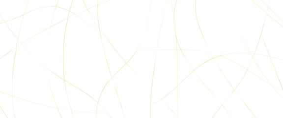 Vector abstract simple white transparent background with gold lines, seamless luxury geometric premium golden random chaotic lines on background, banner presentation gold line.
