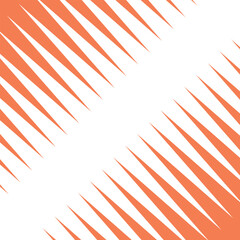 Wall Mural - abstract seamless repeatable coral diagonal corner line pattern on transparent bg.