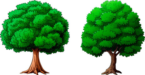 Wall Mural - drawn colorful tree