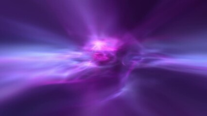 Wall Mural - abstract slow motion movement of violet blue light. glowing nebula light in the universe.