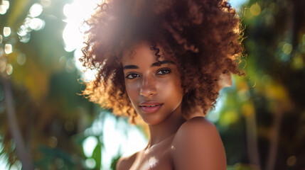  portrait of beautiful afro woman