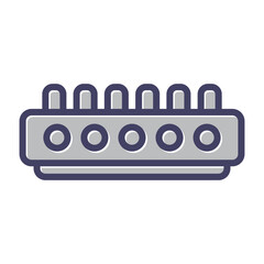 Canvas Print - Cable Termination Block Vector Icon