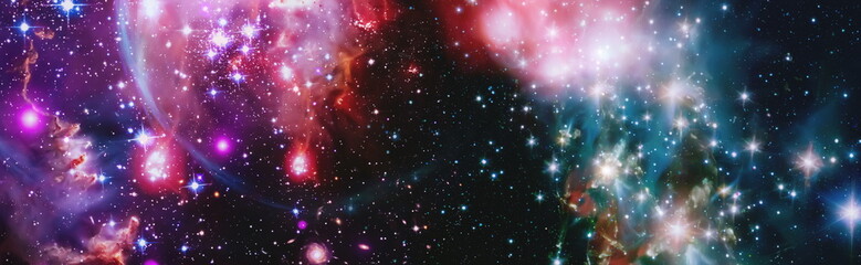 Wall Mural - stars and galaxies in outer space showing the beauty of space exploration. elements furnished by nas