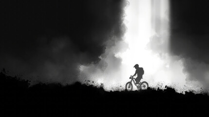 Canvas Print - A little child on a bike