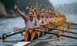 © RobertNyholm - Mens rowing team celebrating when they won the gold