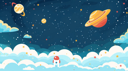 Wall Mural - Playful Horizons: Colorful Kids Space Wallpaper