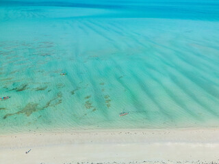 Canvas Print - Aerial view of blue sea in Mamirano bay, Madagascar coast