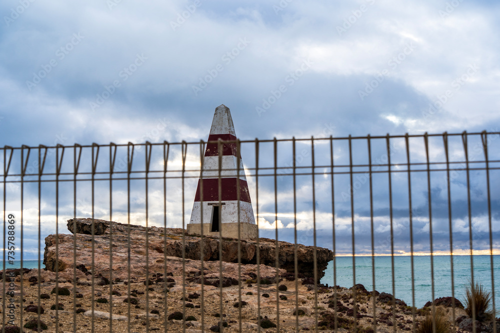 The Robe Obelisk fenced off due to unstable cliffs caused by coastal ...