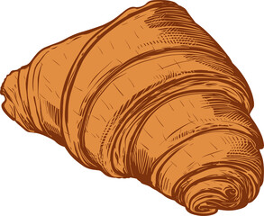 Sticker - Croissant clipart design illustration 