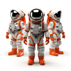 Poster - 3d render cartoon style astronaut