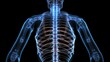 Xray images body man to see injuries of tendons and bones for a medical diagnosis