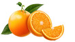 fresh orange fruit isolated on transparent background