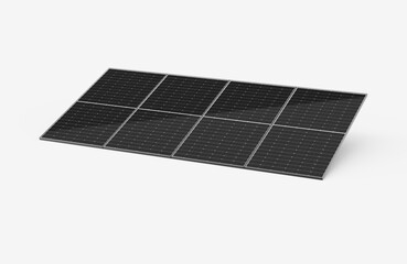 3d Photovoltaic Solar Panel Isolated On White Background 3d Illustration