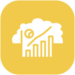 Poster - Cloud Stats vector icon illustration of Cloud Computing iconset.