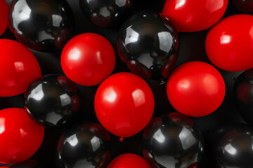 Black friday concept. Red and black balloon background.