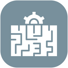 Sticker - Maze Solution vector icon illustration of Project Management iconset.