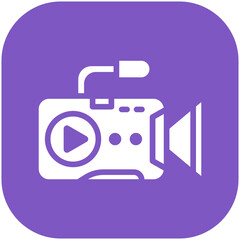 Poster - Video Recording vector icon illustration of Work from Home iconset.