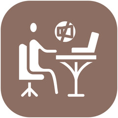 Sticker - Work Distraction vector icon illustration of Work from Home iconset.