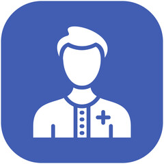 Sticker - Male Patient vector icon illustration of Health Checkup iconset.