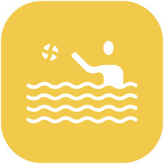 Canvas Print - Waterpolo vector icon illustration of Olympics iconset.