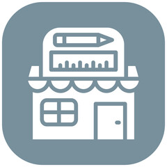 Poster - Stationery Shop vector icon illustration of Shops and Stores iconset.