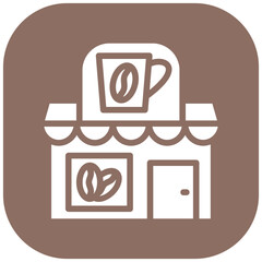 Canvas Print - Coffee Shop vector icon illustration of Shops and Stores iconset.