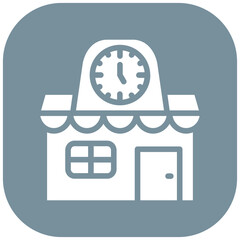 Wall Mural - Clock Shop vector icon illustration of Shops and Stores iconset.