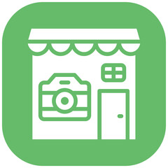 Wall Mural - Camera Shop vector icon illustration of Shops and Stores iconset.