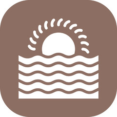 Sticker - Sunset Landscape Icon