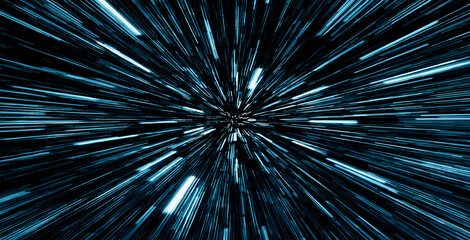 Poster - Abstract flight in space hyper jump  illustration 
