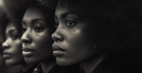  Portrait of beautiful african american woman, black lives matter, conceptual photo,ai