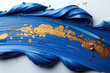 © reddish - Close-Up of Blue and Gold Painting