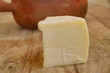 wedge of pecorino cheese