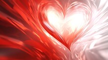 Motion Effect Pattern Red Heart Icon Banner