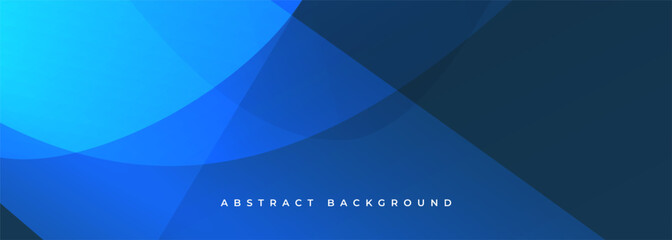 Wall Mural - abstract dark blue minimal background with dynamic wave shapes. vector illustration wide horizontal 