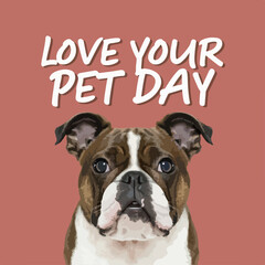 Wall Mural - national love your pet day typography ,  national love your pet day  lettering , national love your pet day 
 inscription , national love your pet day  calligraphy ,national love your pet day 