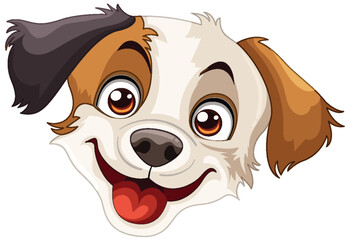 Wall Mural - Vector illustration of a happy, playful dog