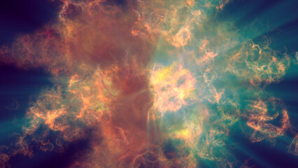 Canvas Print - fire flame explosion in space