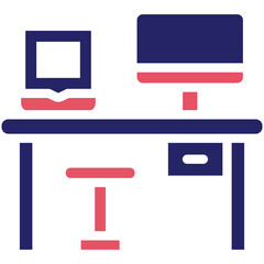 Poster - Workplace vector icon illustration of Business and Office iconset.