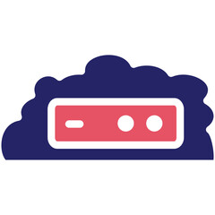 Sticker - Cloud vector icon illustration of Cloud Computing iconset.