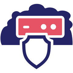 Poster - Cloud Protection vector icon illustration of Cloud Computing iconset.