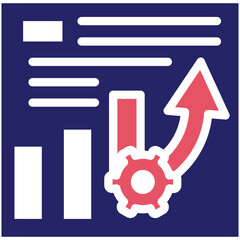 Sticker - Project Progress vector icon illustration of Project Management iconset.