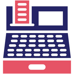 Sticker - Cashier Machine vector icon illustration of Shopping and Ecommerce iconset.