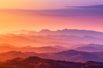 Poster - sunrise in the mountains