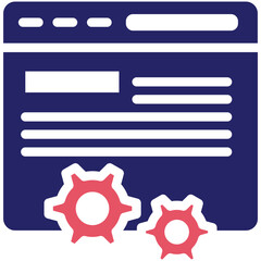 Sticker - Page Optimization vector icon illustration of Web Marketing iconset.