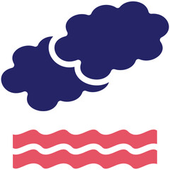 Sticker - Fog vector icon illustration of Pollution iconset.